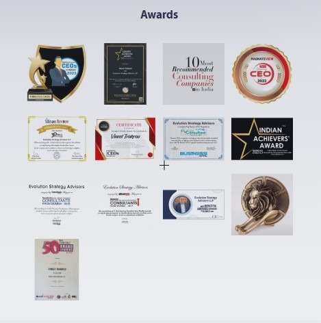 Awards and recognition, as supplied