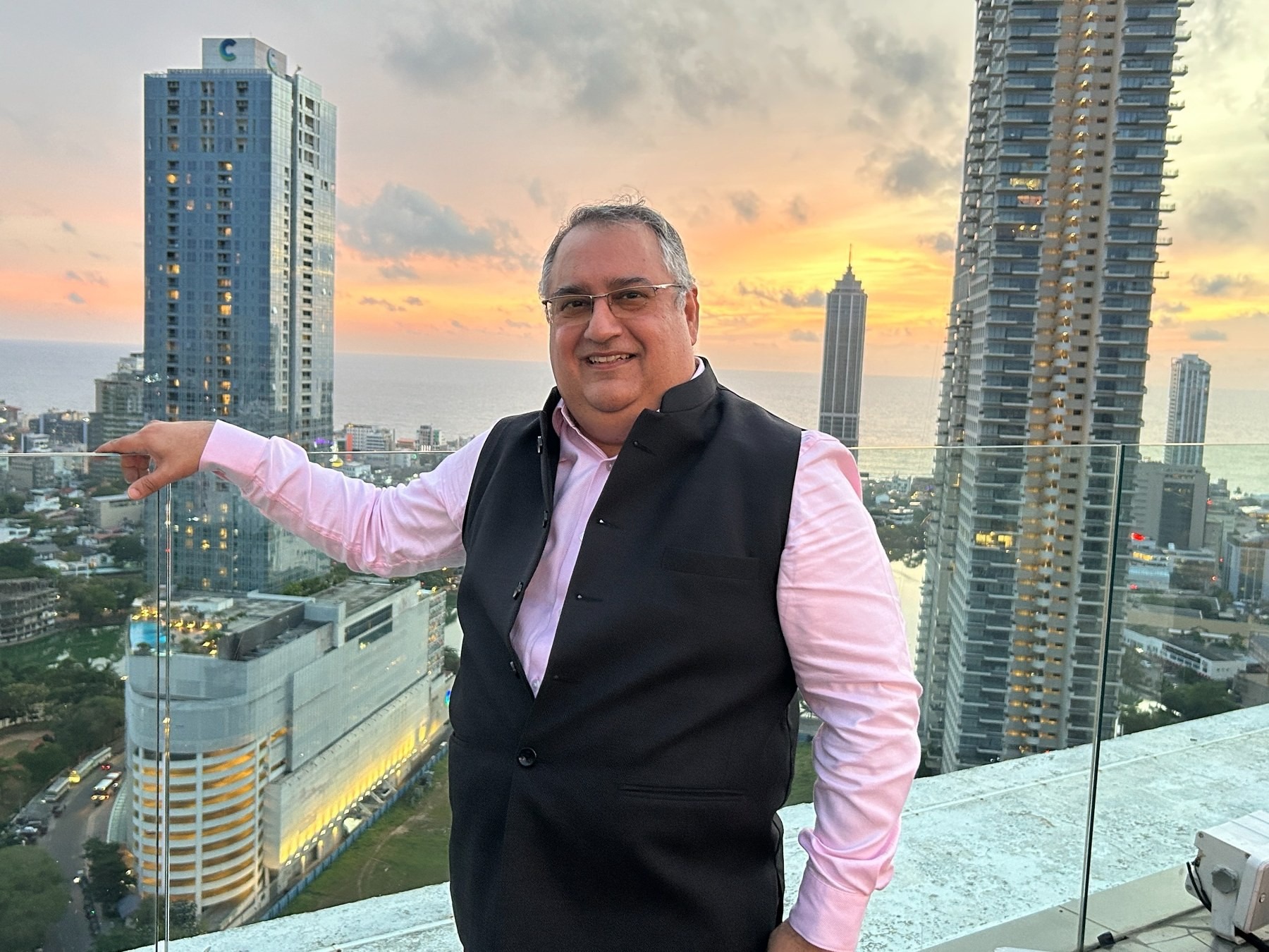 Vineet Trakroo on the balcony
